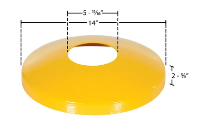 Vestil DOME-5.5 Steel Protective Dome Cover - dimensional drawing