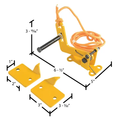 Vestil DR-LOCK Automatic Overhead Door Lock - dimensional drawing
