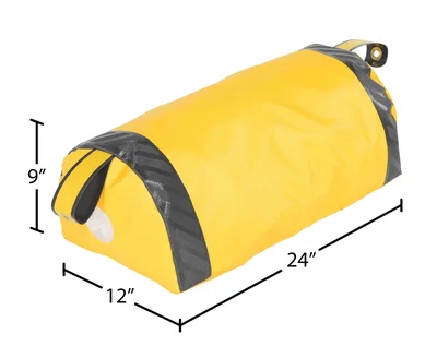 Vestil Vinyl Dock Seal Draft Blocker 24 In. Width Yellow - dimensional drawing