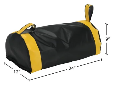 Vestil Vinyl Dock Seal Draft Blocker 24 In. Width Black - dimensional drawing