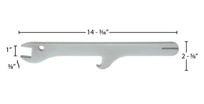 Vestil DRUM-PLB Steel Multi Purpose Drum Lid Tool - dimensional drawing