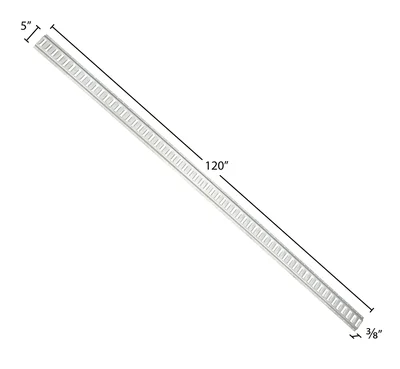 Vestil E-TRK-10-ZN-10PK Steel Zinc Plated E-Track - dimensional drawing