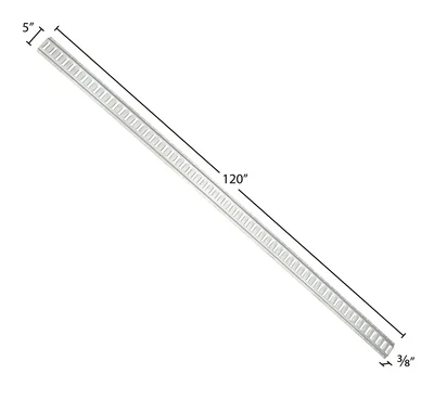 Vestil E-TRK-10-ZN-1PK Steel Zinc Plated E-Track - dimensional drawing