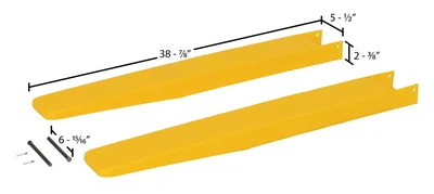 Vestil F5-36 Polyethylene Fork Blade Protectors - dimensional drawing