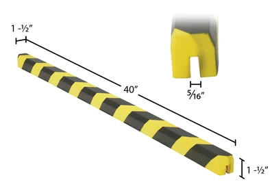 Vestil FEG-C Polyurethane Foam Edge Guard - dimensional drawing