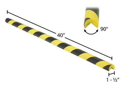 Vestil FEG-E Polyurethane Foam Edge Guard - dimensional drawing