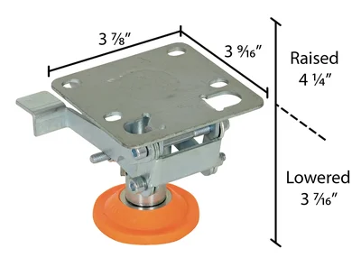 Vestil FL-LKL-3 Steel Floor Lock - dimensional drawing