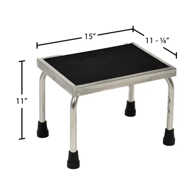 Vestil FT-SS-1 Stainless Steel Foot Stool - dimensional drawing