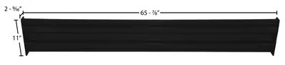 Vestil Steel 2 Ribbed Bolt On Style Guard Rail 66 In. Length Black - dimensional drawing