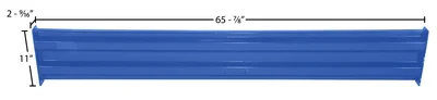 Vestil Steel 2 Ribbed Bolt On Style Guard Rail 66 In. Length Blue - dimensional drawing