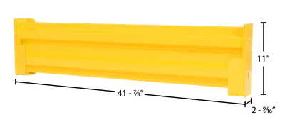 Vestil Steel 2 Ribbed Drop In Style Guard Rail 42 In. Length Yellow - dimensional drawing