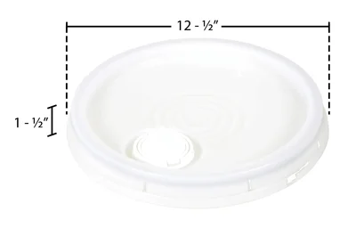 Vestil LID-54-PNST High Density Polyethylene Spout Top with Tear Tab - dimensional drawing