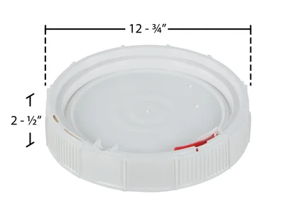 Vestil LID-SCR Polyethylene Gallon Lid for Screw Top Pail White - dimensional drawing