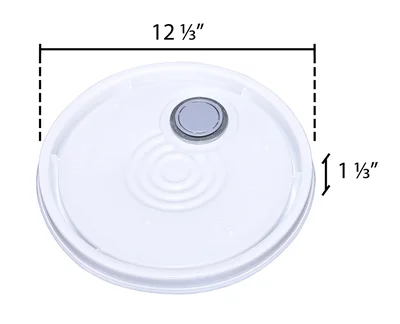 Vestil LID-UN-54-PWS Plastic Unrated Spout Top Lid - dimensional drawing