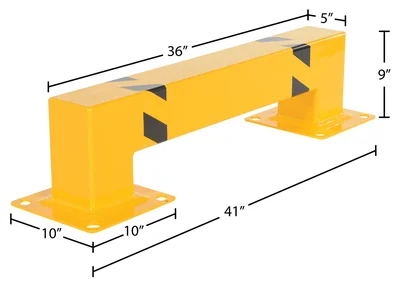 Vestil LPRO-SQ-36-9-5 Steel Square Low Profile Machinery Guard - dimensional drawing