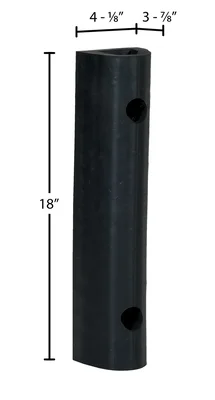 Vestil M-4-18 Extruded Rubber Fender Bumper - dimensional drawing