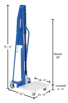 Vestil MWP-440-M Steel Manual Work Position - dimensional drawing