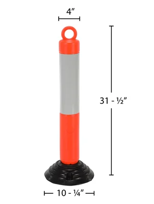 Vestil OPBOL-31 Plastic Bollard - dimensional drawing