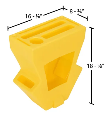 Vestil P-CADDY Yellow Virgin LDPE Pallet Jack Caddy - dimensional drawing