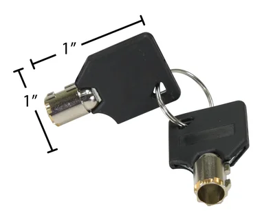 Vestil PARK-P-108-FD-KEY Replacement Keys - dimensional drawing