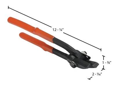 Vestil PKG-C-1 Steel Strapping Cutter - dimensional drawing