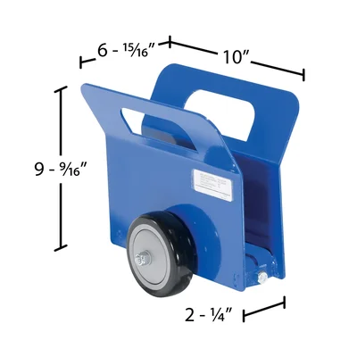 Vestil PLDL-LD-2-4PP Steel Light Duty Door and Panel Dolly With Poly-On-Poly Casters - dimensional drawing