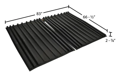 Vestil PLID-D-300 Polyethylene Heavy Duty D Style Hopper Lid - dimensional drawing