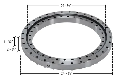 Vestil PTB-24 Steel Precision Turret Bearing - dimensional drawing