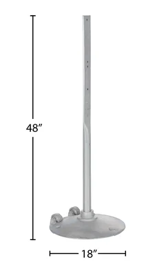 Vestil S-STAND-W Steel Sign Stand with Wheels - dimensional drawing
