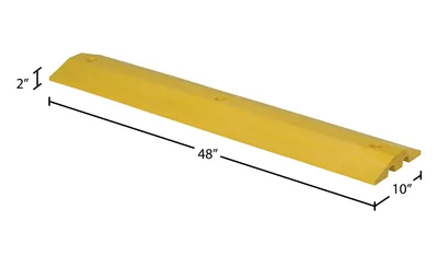 Vestil SB-48 Plastic Speed Bump Concrete Hardware - dimensional drawing