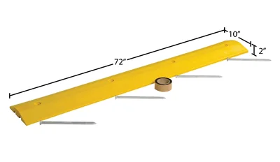 Vestil SBA-36 Plastic Speed Bump Asphalt Hardware - dimensional drawing