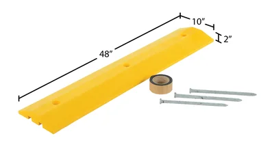 Vestil SBA-48 Plastic Speed Bump Asphalt Hardware - dimensional drawing