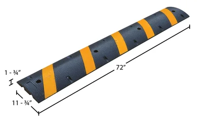 Vestil SBRY-72-A Rubber Heavy Duty Speed Bump - dimensional drawing
