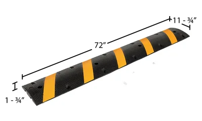 Vestil SBRY-72-C Rubber Heavy Duty Speed Bump - dimensional drawing