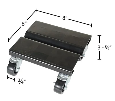 Vestil SDOL-2 Steel Dolly - dimensional drawing