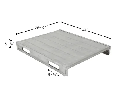 Vestil SDSP-4048 Galvanized Steel Solid Deck Pallet - dimensional drawing