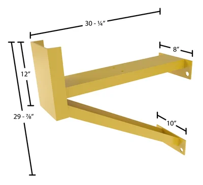 Vestil SGP-30 Steel Dock Shelter Guard Post - dimensional drawing