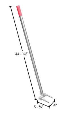 Vestil SKB-7 Steel Pallet Buster 41-1/2 In. Bar Length Silver - dimensional drawing