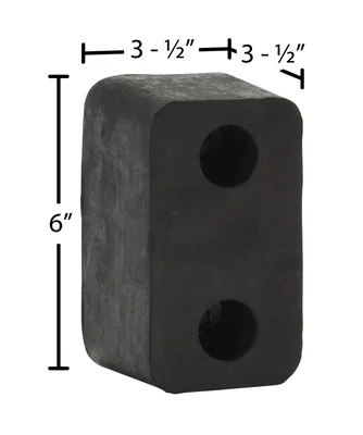 Vestil TB-20-2 Rubber Trailer Crane Bumper - dimensional drawing