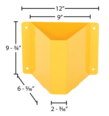 Vestil TMCH-RWC-8 Steel Truck Mounted Wheel Chock Holder - dimensional drawing