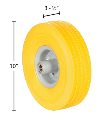 Vestil UFYL-10-WHL-58 Polyurethane Solid Foam Wheel - dimensional drawing