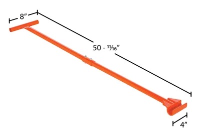 Vestil VHMH-48-2 Steel Machine Roller Steering Bar Handle - dimensional drawing
