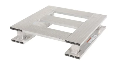 Vestil Aluminum Half Skid Bottom Pallet 23-7/8 In. x 23-7/8 In. x 5-1/16 In. 4000 Lb. Capacity Silver