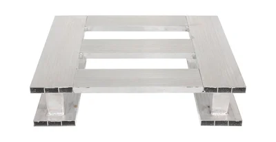 Vestil Aluminum Half Skid Bottom Pallet 23-7/8 In. x 23-7/8 In. x 5-1/16 In. 4000 Lb. Capacity Silver