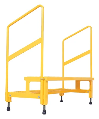 Vestil ASP-48-HR Steel Adjustable Step Mate Stand 2 Step with Handrails