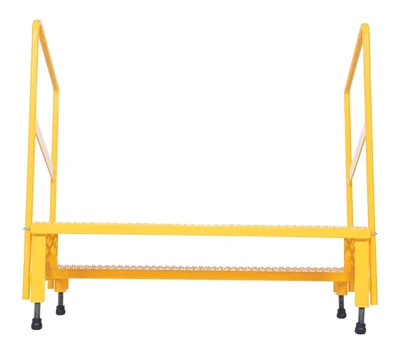 Vestil ASP-48-HR Steel Adjustable Step Mate Stand 2 Step with Handrails
