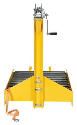 Vestil Fork Truck Battery Transfer Platform with Winch 4000 Lb. Capacity Yellow