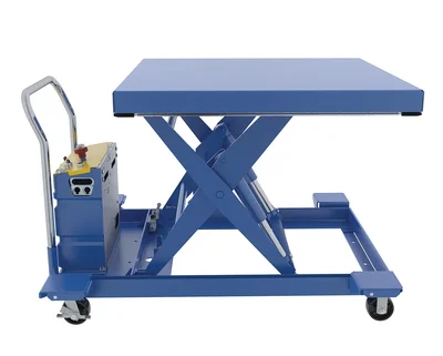 Vestil Steel DC Heavy Duty Low Profile Scissor Lift Carts 42 In. x 42 In. 2000 Lb. Capacity Blue