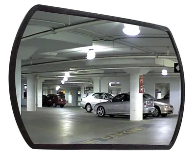 Vestil CNVX-2618 Acrylic Rectangular Convex Indoor Mirror 26 In