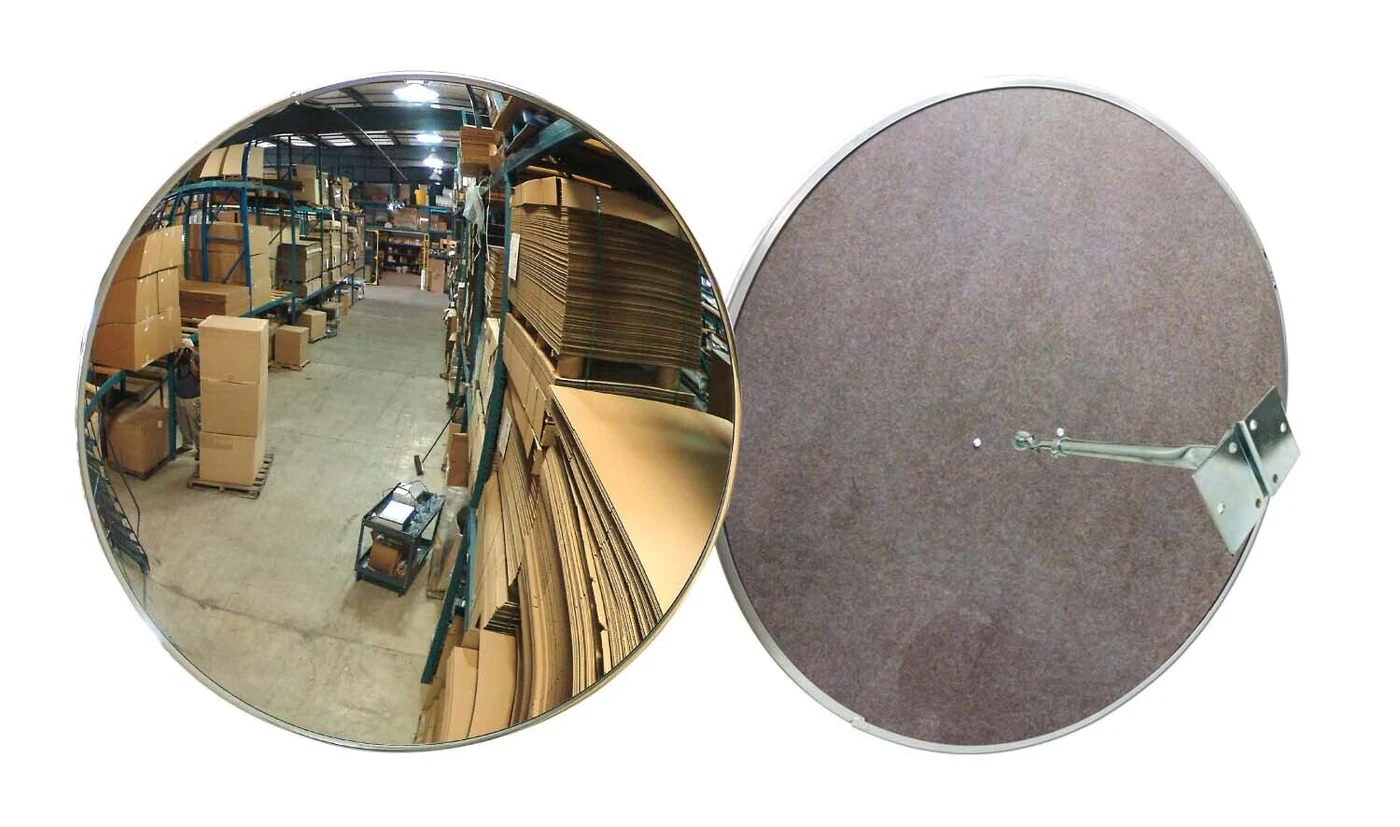 Vestil CNVX-36 Acrylic Convex Indoor Mirror 36 In Diameter 40+ Ft Viewing Distance Silver Convex mirrors are used to optimize traffic s